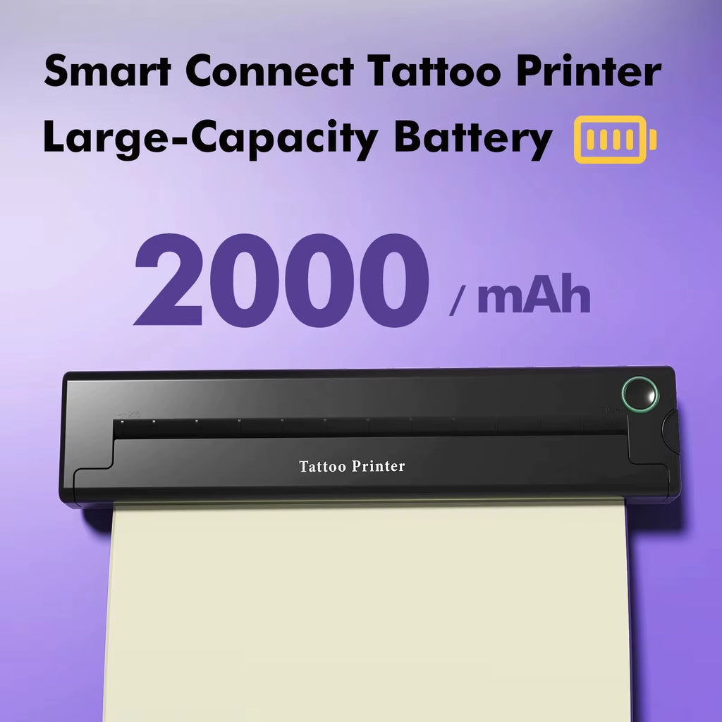 A4 Thermal Printers Wireless Bluetooth Tattoos Printer Portable Mini Thermal Printer A4 Paper Photo Printer from Mobile Phone